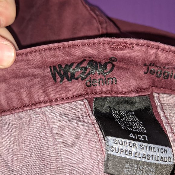 Burgundy jegging cargo pants - Picture 6 of 7